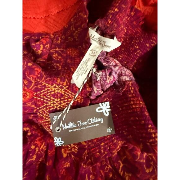 Matilda Jane Women's Guaze Top Floral Boho Shorts Lot, Size Medium, NWT - Picture 7 of 9